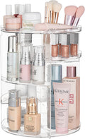 360 Rotating Makeup Organizer Adjustable Carousel Large Capacity Revolving Perfume Organizer Skincare Organizers Cosm...