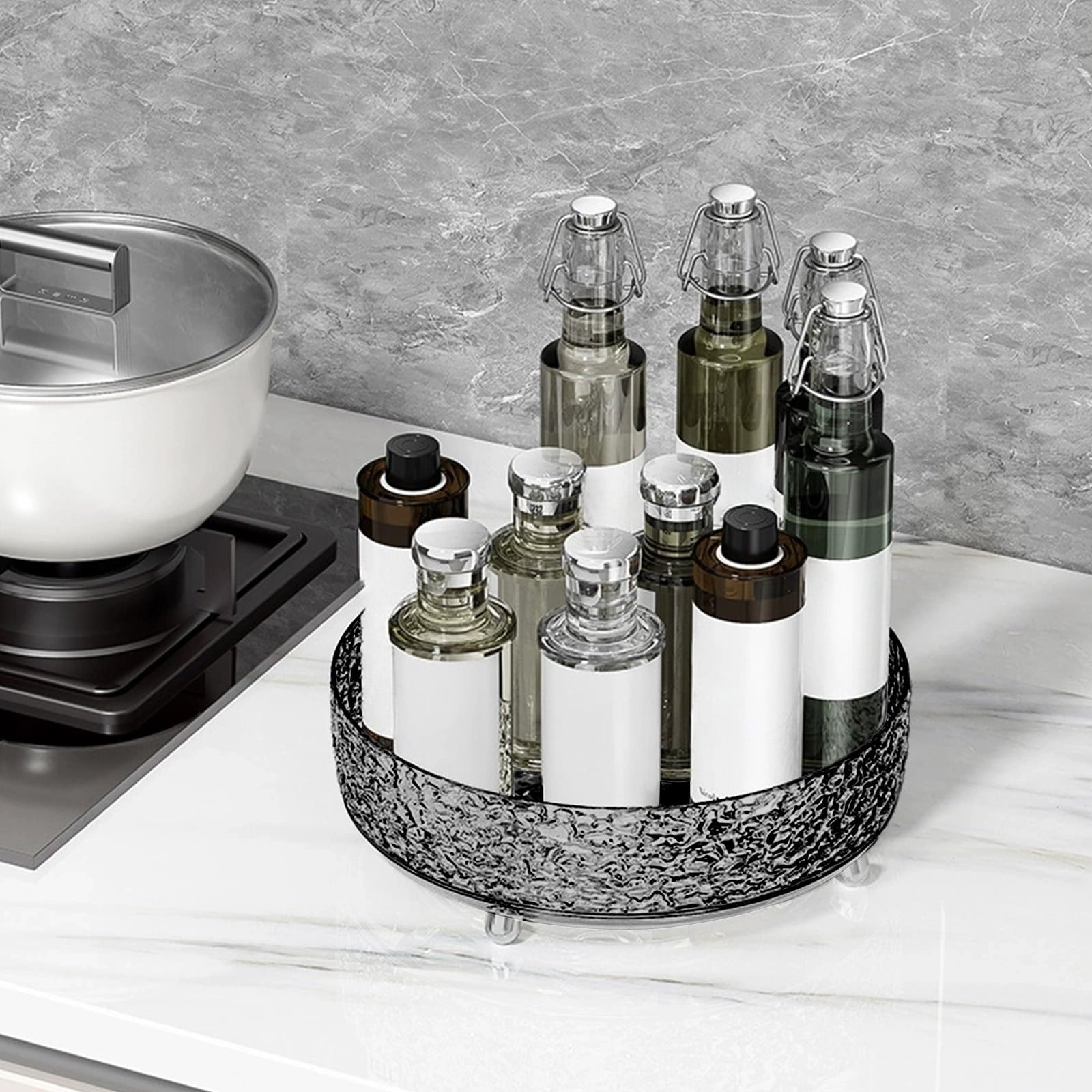 HomeKingdee 360° Rotating Makeup Organizer Perfume Lazy Susan, Spinning Skincare Storage for Dresser and Bathroom Cou...