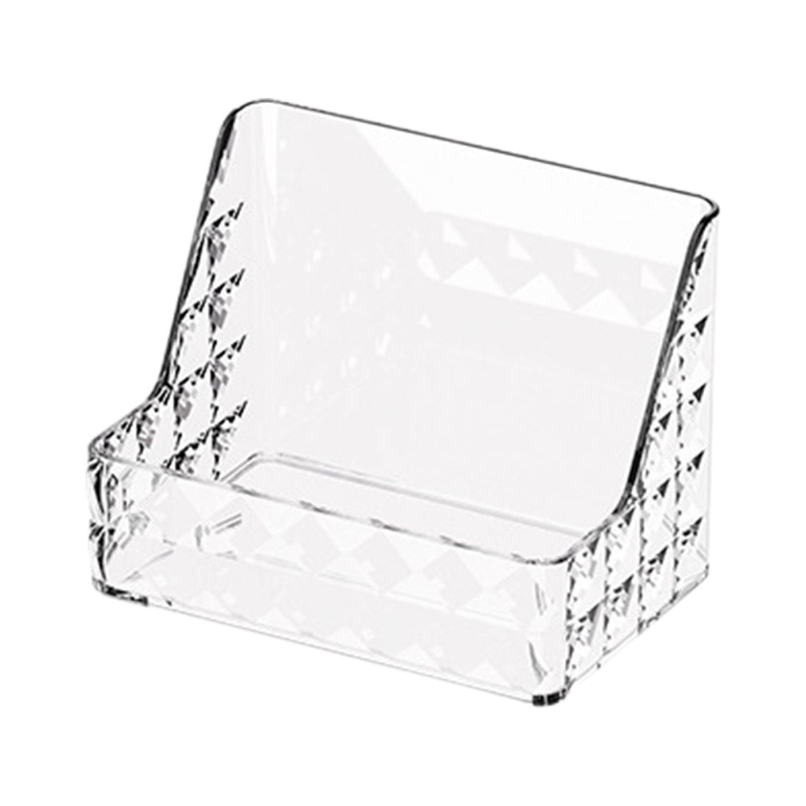 Makeup Organizer for Vanity Plastic Crystal Skincare Organizer Box White Bathroom Cosmetic Display Cases for Dresser ...