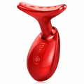 Face & Neck Massager with 7 LED Light Modes, Heated Facial Skincare Tool, Portable Skin Care Device for Daily Beauty ...