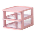 Plastic Drawer Storage with 2 Drawers, Makeup Organizer Countertop, Skincare, Jewelry, Desk, Pantry, Bathroom Drawer ...