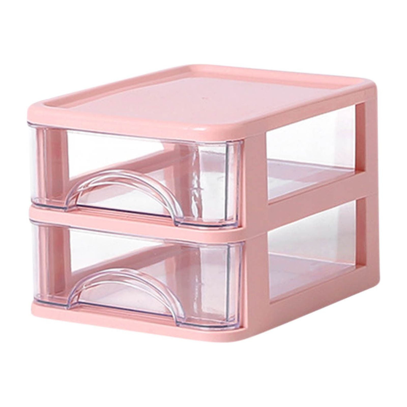 Plastic Drawer Storage with 2 Drawers, Makeup Organizer Countertop, Skincare, Jewelry, Desk, Pantry, Bathroom Drawer ...