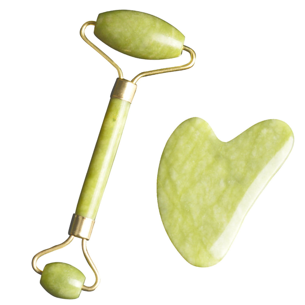 Clearance Sales!2pc Natural Facial Beauty Massage Tool Roller Face Thin Set