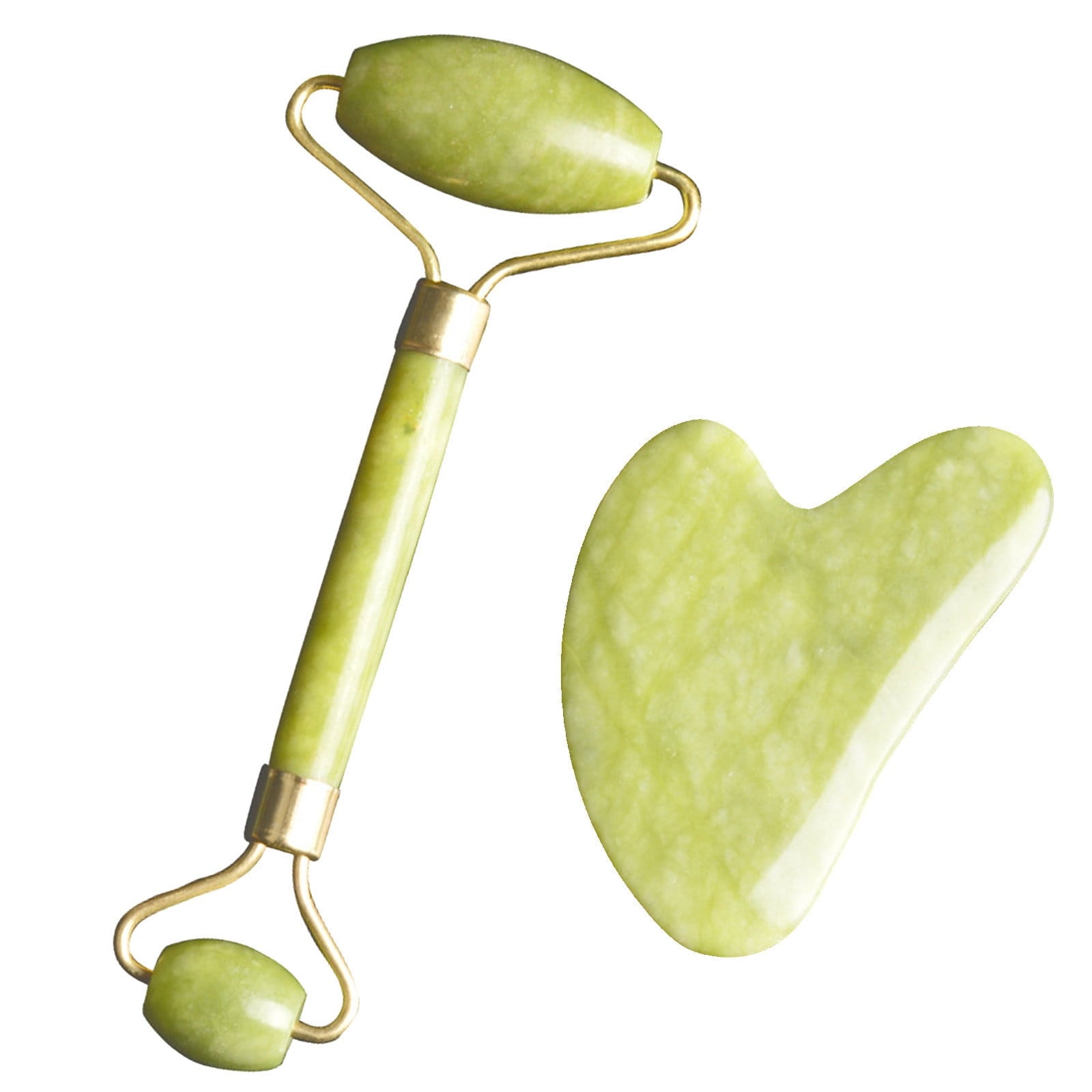 Clearance Sales!2pc Natural Facial Beauty Massage Tool Roller Face Thin Set