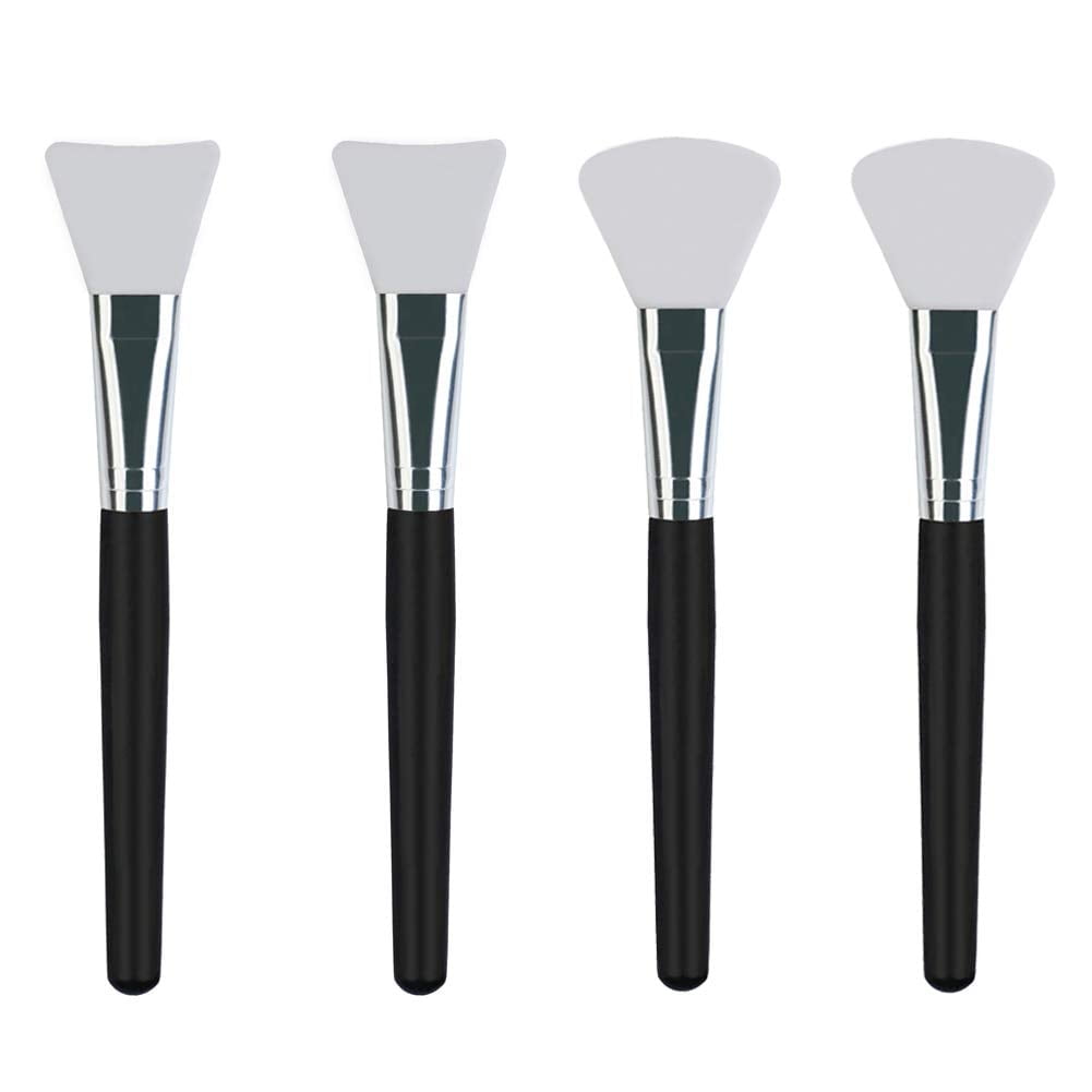 4 Pcs Silicone Face Mask Brush Applicator for Facial Mud, Clay Mask, Modeling Mask, Body Lotion, and BB CC Cream