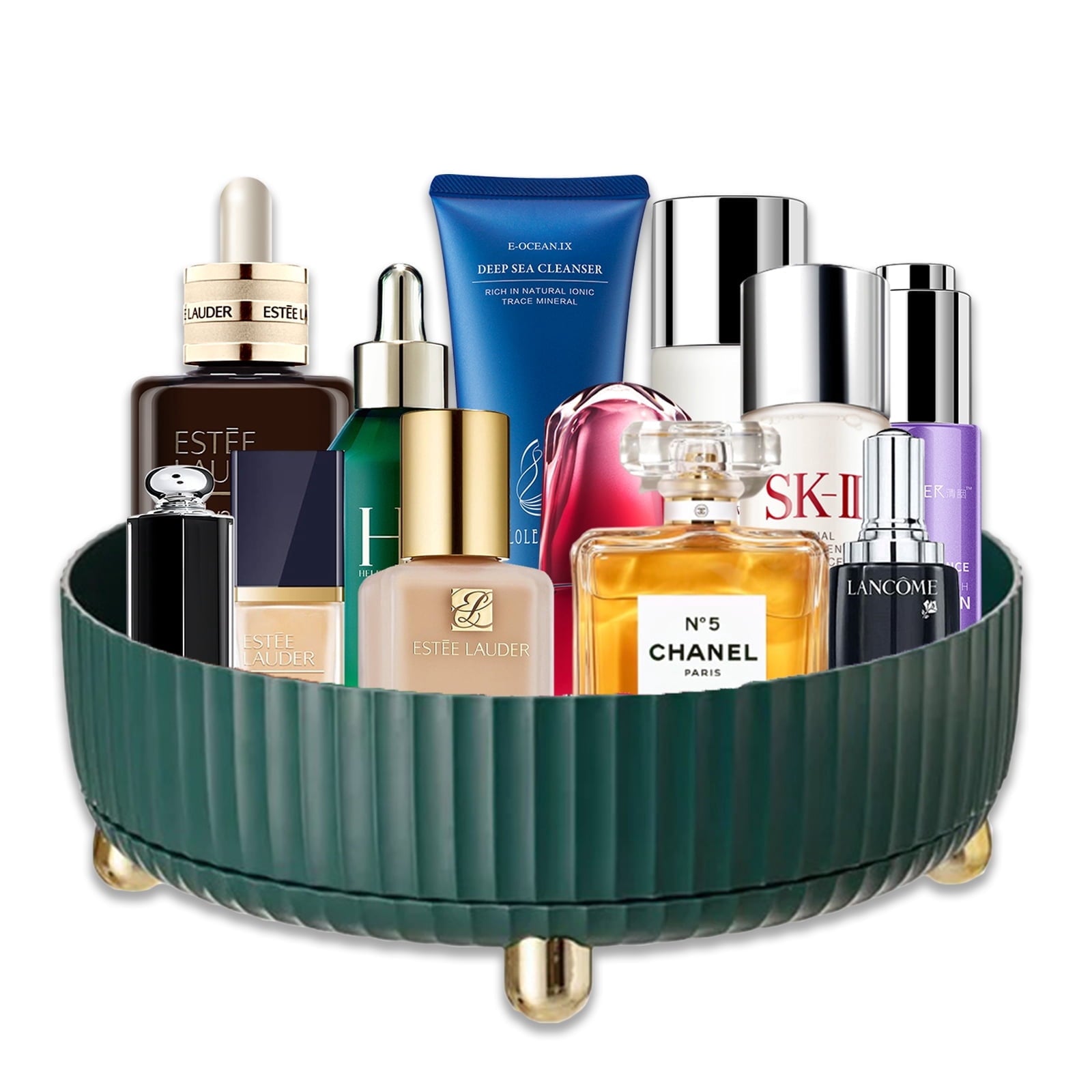 Makeup Perfume Organizer, 360 Degree Rotating Skincare Organizer Large Capacity Cosmetic Desk Spinning Storage Lotion...