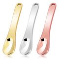 LQQBOX 3 Pcs Mini Metal Makeup Spatula Skin Care Cosmetic Spoon Reusable Applicator, Beauty Scoop for Facial Cosmetic for Face Mask Cream Lo