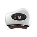 Electric Gua Sha Massager with Bianstone Base 12-Speed Heated Scraping Tool for Back, Neck & Facial Therapy (white)