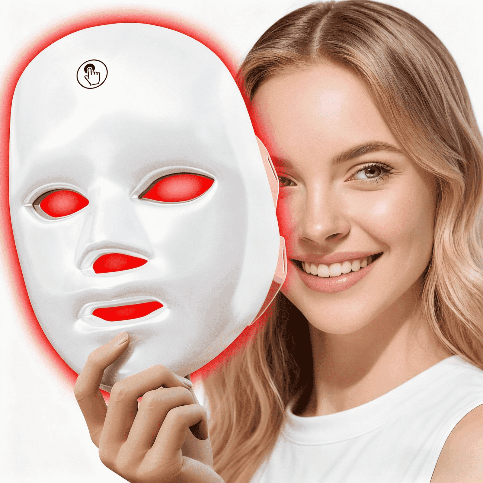 LED Face Massager, 7 Color Light Therapy for Anti-Aging, Acne & Wrinkles
