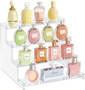 MIRANDINHA Store - Acrylic Display Riser 4 Tier Clear Organizer Shelf Stand for Bathroom Skincare, Vanity, Makeup, Perfume, Cologne, Dessert
