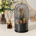 Makeup Brush Holder with Lid, 360 Rotating Multifunction Dustproof Skincare Cosmetic Storage Organizer for Vanity Des...