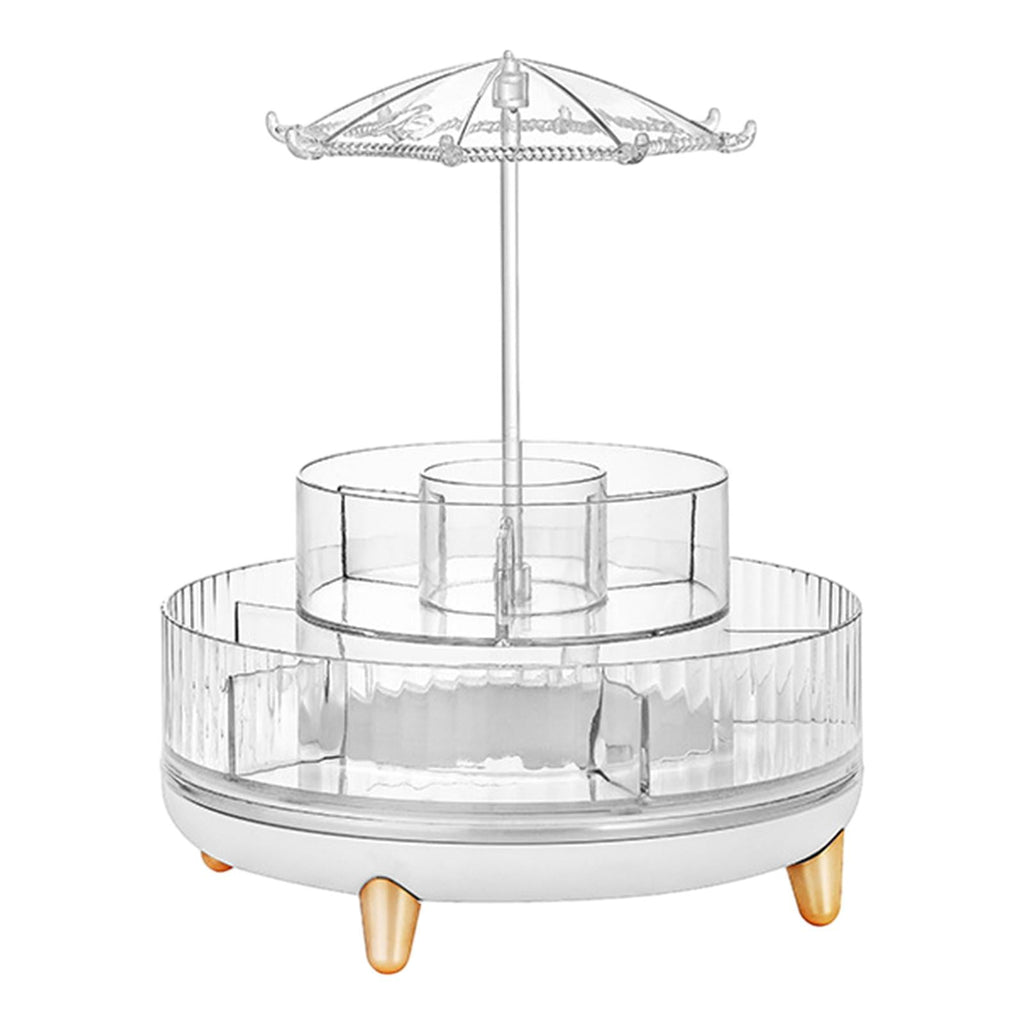 Makeup Organizer Jewelry Holder Multi Grids Rotatable Cosmetic Storage Organizer Make up Holder Display Stand for Jewelry Skincare