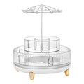 Makeup Organizer Jewelry Holder Multi Grids Rotatable Cosmetic Storage Organizer Make up Holder Display Stand for Jewelry Skincare