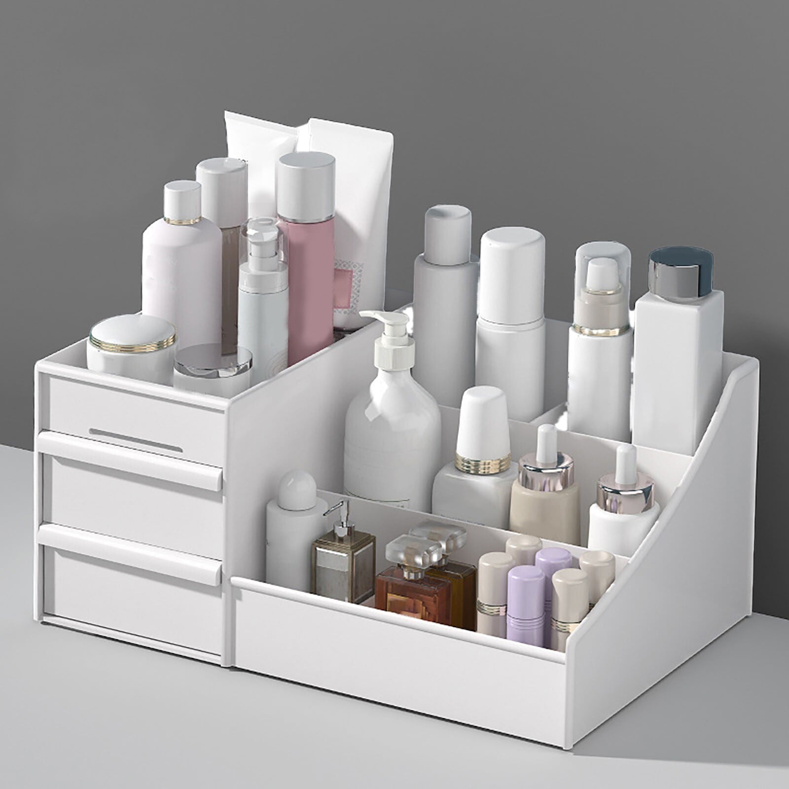 Makeup Organizer, Skin Care Organizers and Storage Box with Drawers for Vanity, Bathroom Countertop Holder for Lipsti...