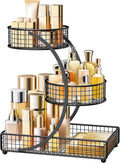 Makeup Organizer for Vanity, 3 Tier Metal Bathroom Countertop Organizers Skin Care Storage, Bathroom Counter Shelf Sk...