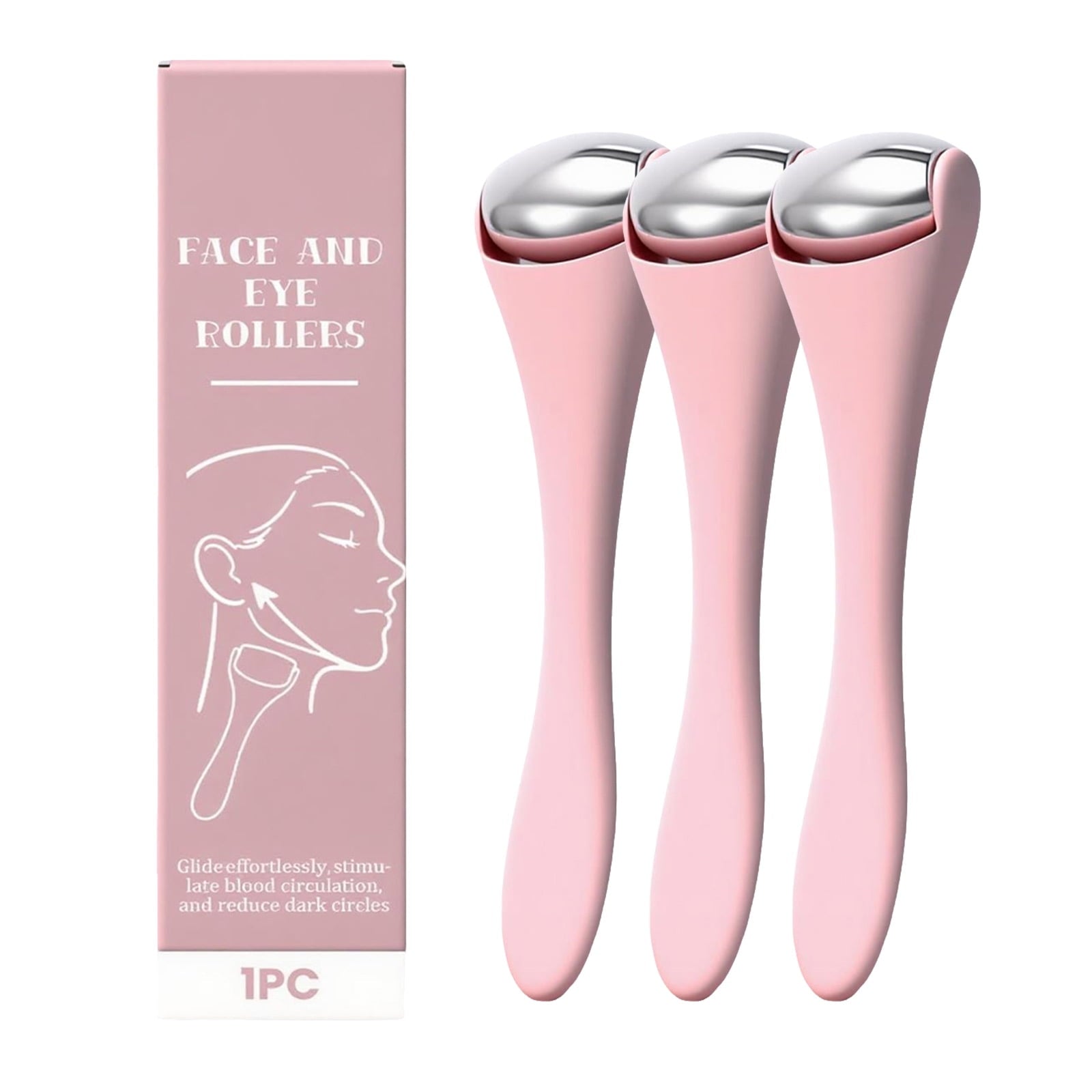 Ice Roller For Face & Eyes Grade Stainless Steel Face Roller For Puffiness Dark Circles Routine Cold & Warm Ergonomic...