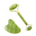 Natural Jade Face And Body Roller Massager Set With Scraper Smooth Skin Care Tool