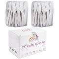 200 Cosmetic Disposable Plastic 2.5” Spatulas for Skin Care Facial Mask Spatula (White – 200 in a Box)
