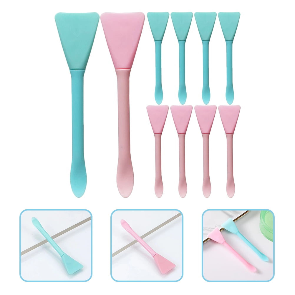 10Pcs Multifunctional Silicone Mask Brush for Smooth Application of Mud and Moisturizers