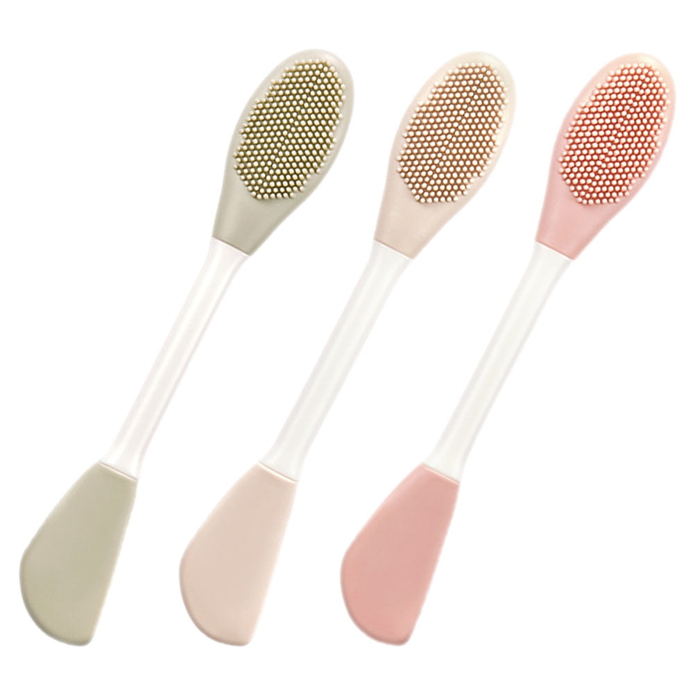 3Pack Silicone Applicator Brush for Facial Cleansing in Skincare Routine