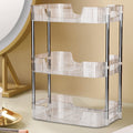 PONPRNGY 3-Tier Bathroom Counter Organizer, Multi-Purpose Cosmetics Skincare Shelf, Makeup Organizer for office and Vanity Tray, Countertop