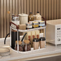 PONPRNGY Bathroom Organizer Countertop, Makeup Storage, Skincare Cosmetic Tray Shelf, Perfume Holder Rack for Vanity Counter, Large Capacity