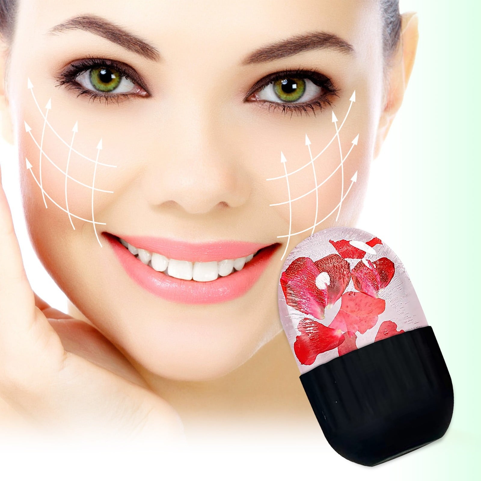 Ice Roller for Face and Eye Facial Ice Roller for Facial Ice To Fine Lines Bright Enhance Natural for Valentine's Day...