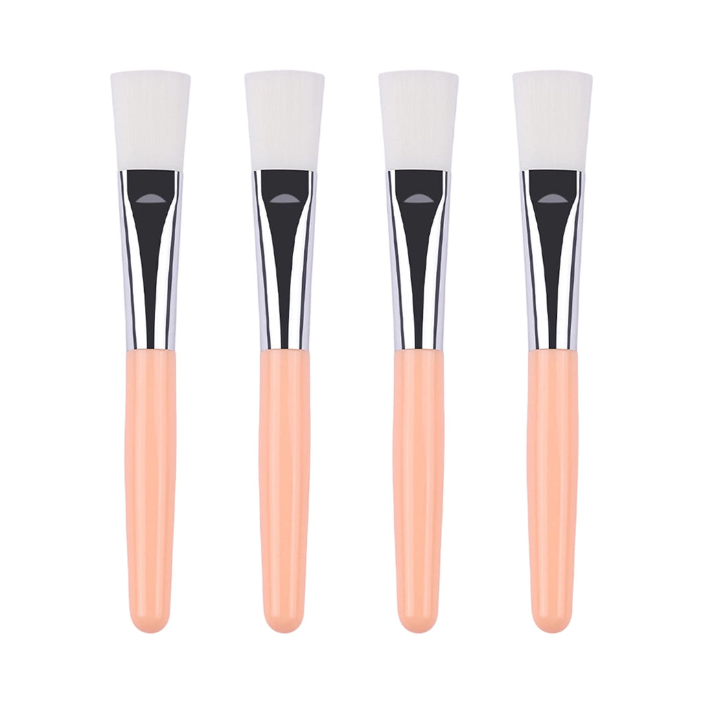 Pack of 4 Facials Mask Applicators Brushes Hygienic Synthetic Fiber Bristles for Precise Skincare Hygienic Application