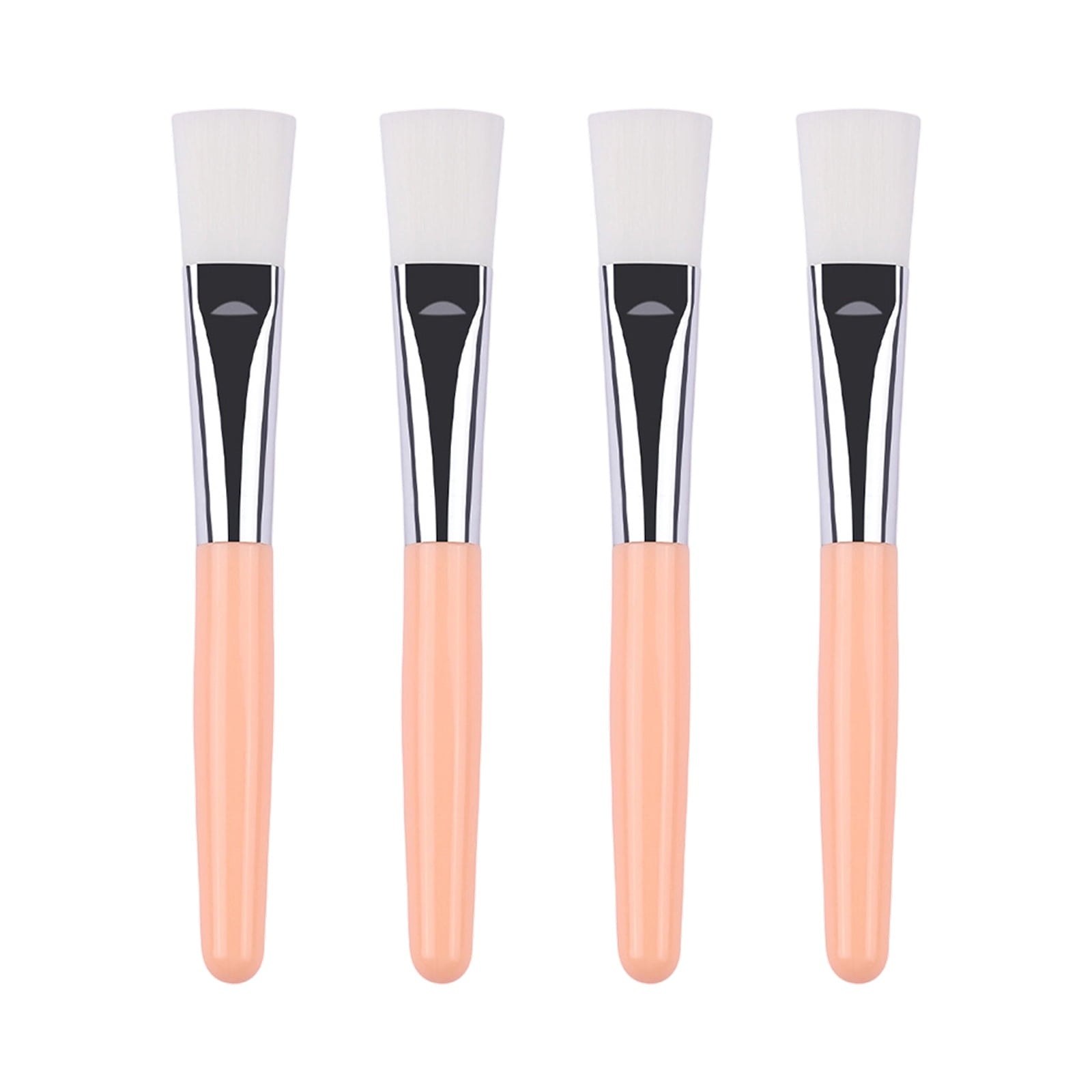 Pack of 4 Facials Mask Applicators Brushes Hygienic Synthetic Fiber Bristles for Precise Skincare Hygienic Application