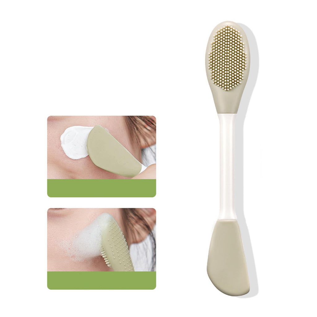 Silicone Face Mask Brush Double Head Mud Mask Applicator Pore Cleansing Brush for Skincare Makeup Tool