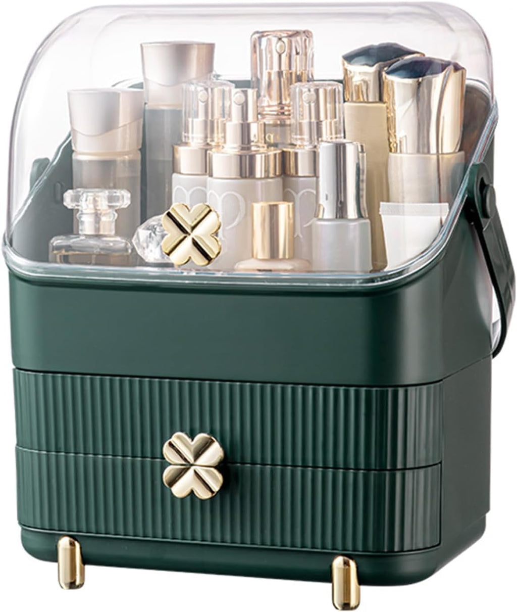 Preppy Skincare Organizers Makeup Organizer Holder Cosmetic Storage Box Display Case 3 Tiers Dust Free Cover Portable...