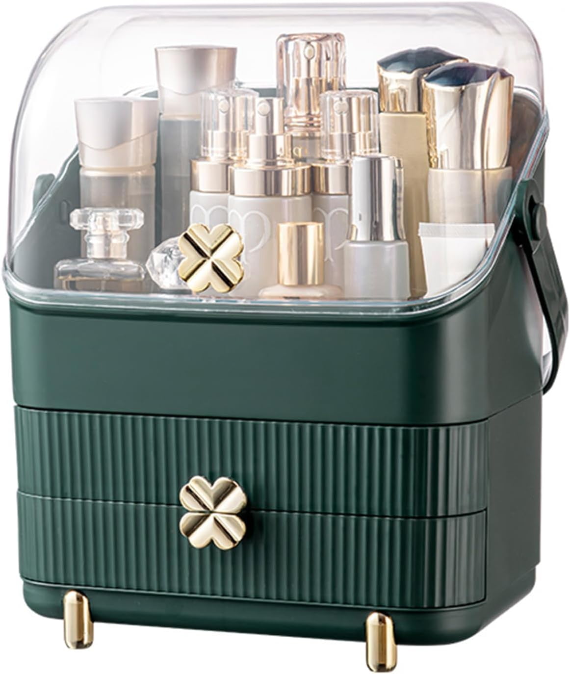 Preppy Skincare Organizers Makeup Organizer Holder Cosmetic Storage Box Display Case 3 Tiers Dust Free Cover Portable...