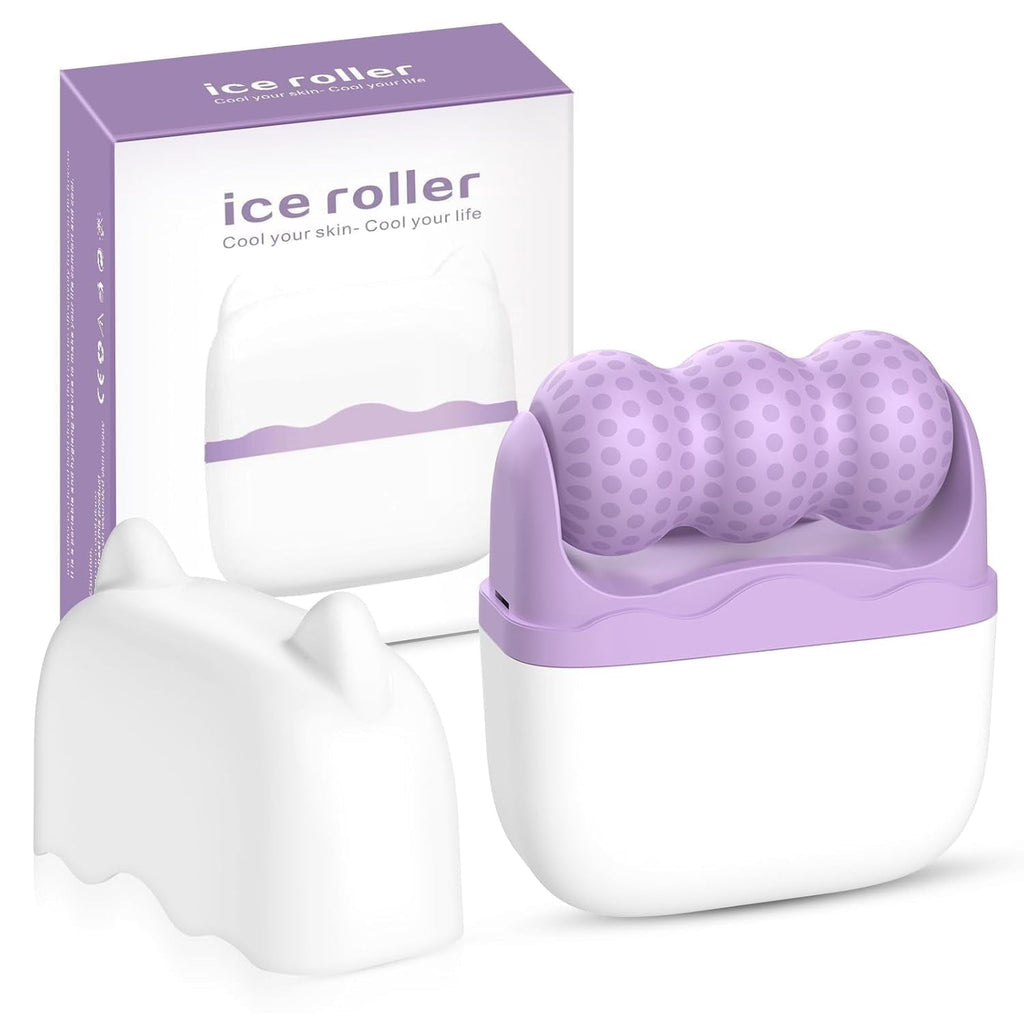 Ice Roller for Face,2-in-1 Dual-Sided Cooling Facial Massager for Puffiness Relief,Skin Tightening,Wrinkle Reduction,...
