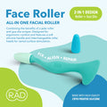 Facial Roller - 2-in-1 Jade Roller & Gua Sha Style Tool, Silicone Handle, skin Care, Rolling & Scraping Massage Therapy