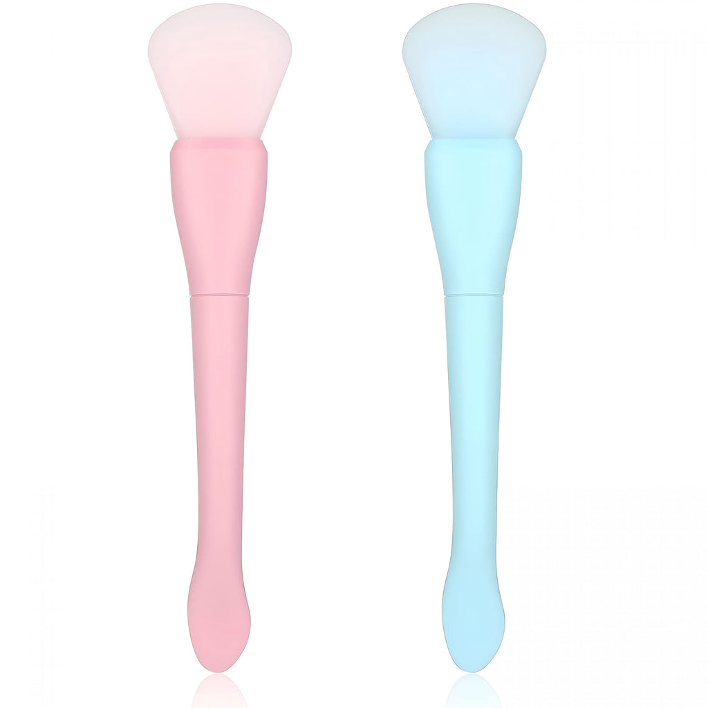 2Pcs Silicone Face Mask Brush Applicator Soft Face Mask Applicator Face Mask Spatula Facial Mask Brush Skincare Appli...