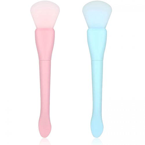 2Pcs Silicone Face Mask Brush Applicator Soft Face Mask Applicator Face Mask Spatula Facial Mask Brush Skincare Appli...