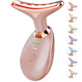 Red-Light-Therapy-for-Face-and-Neck, 7 Color Face Massager Tool for Wrinkles, Double Chin, Vibrating Facial Massager ...