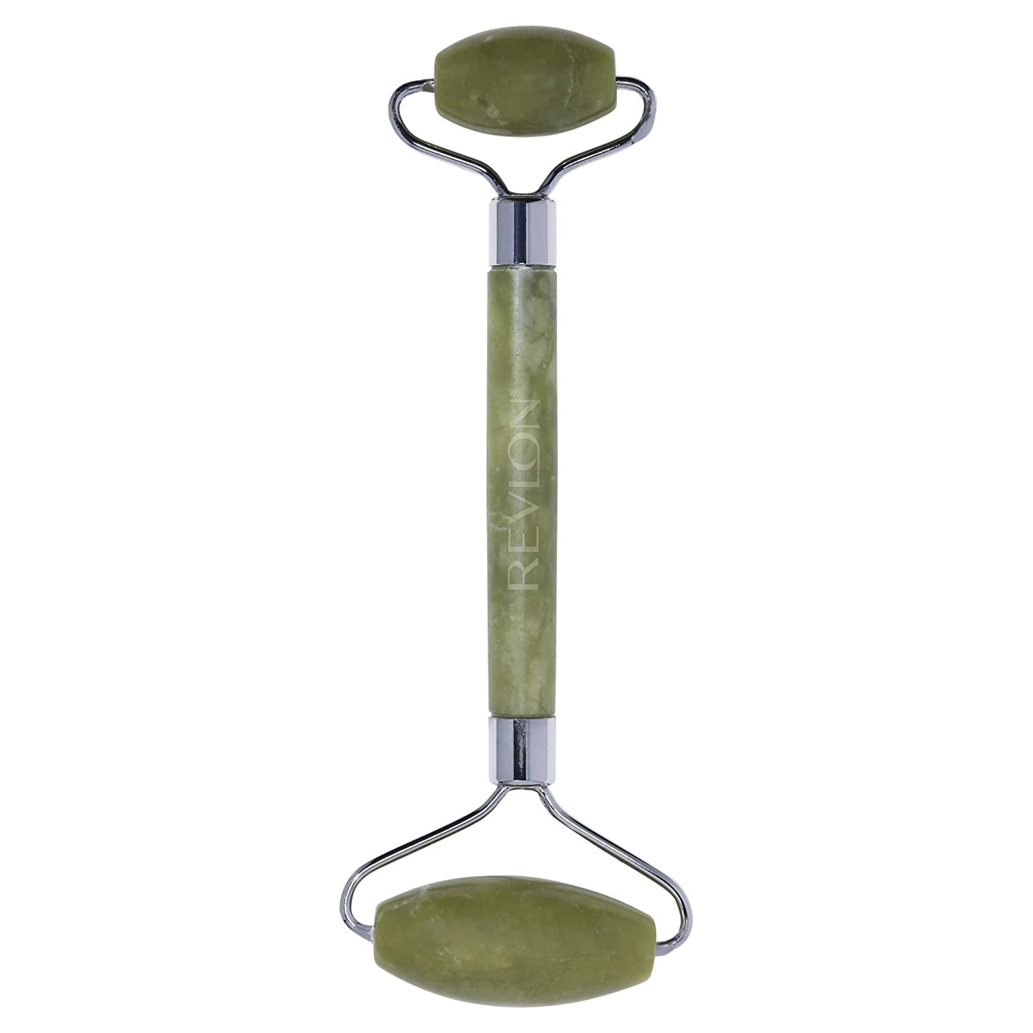 Revlon Jade Stone Facial Roller, Dual-Sided Face Massager to Cool and De-Puff, Jade, 1 count