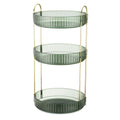 Rotating Makeup Organizer, Skincare Organizer Countertop for Vanity (3-Tier, Green)