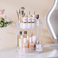 Rotating Makeup Organizer for Vanity 2 Tier, Skincare Make up Storage Perfume Cosmetic Dresser Organizer Countertop 3...