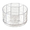Transparent Water Ripple Desktop Makeup Organizer, Lazy Organizer for Vanity, Spinning Cosmetic Display Case with 5 C...