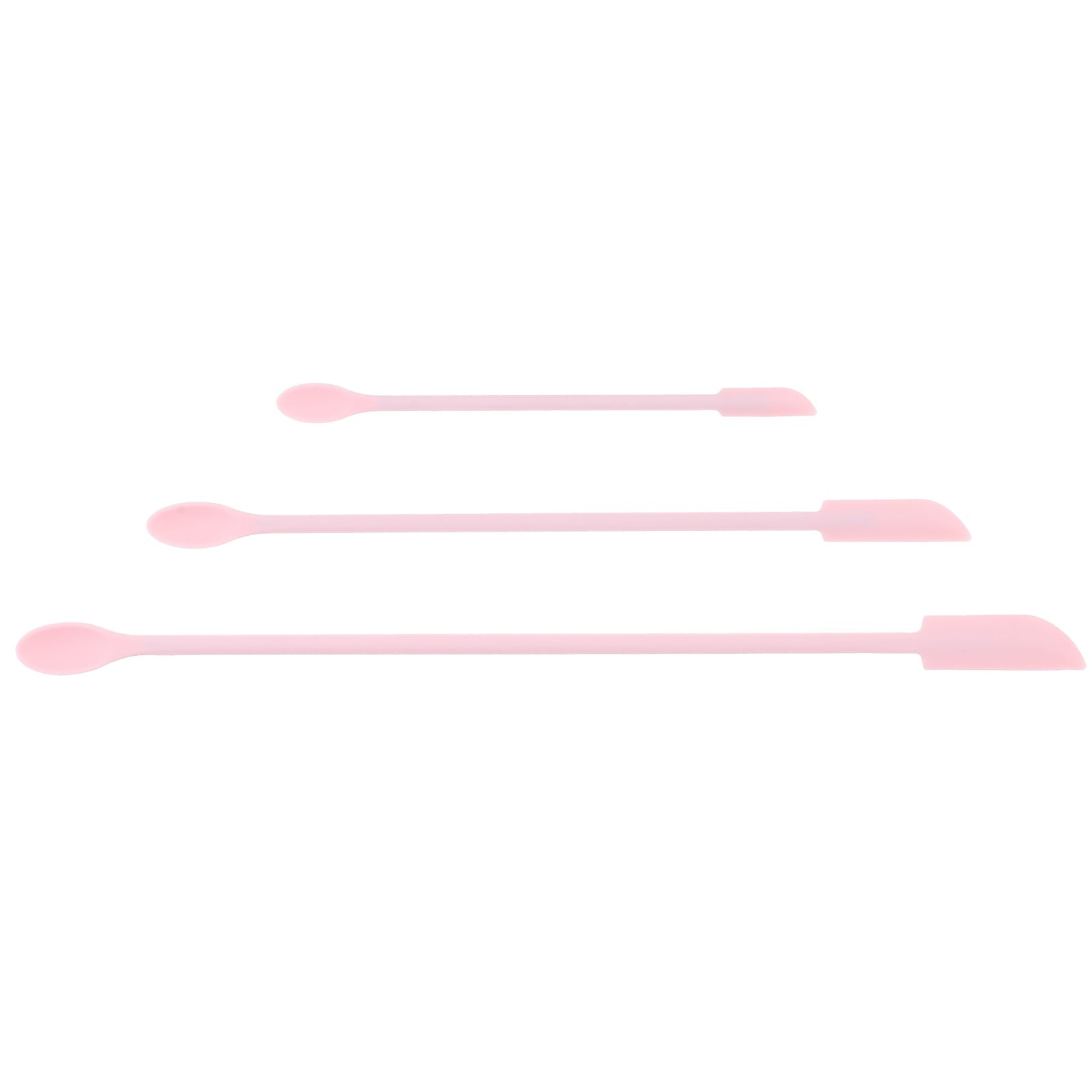 Siliaire 3Set Face Spatula for Cream Lotion Spreading Cosmetic Tools Pink 12 18x0 59in