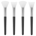 Silicone Face Mask Brush Applicator Flexible Silicone Brush for Mud Clay DIY Mask Body Lotion BB Cream Black, 4 Pcs