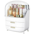 3-Tier Makeup Organizer with Drawers and Lid, Waterproof & Dustproof Skincare Organizers for Vanity and Bathroom Coun...