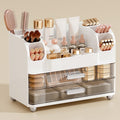 Makeup Organizer for Vanity with 2 Large Drawers & Brush Holder, Countertop Cosmetic Storage for Bathroom & Dresser, ...