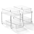 Sorbus 2-Tier Pull-Out Vanity Organizer, 2-Pack Clear Makeup & Skincare Storage Drawers