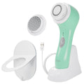 Spa Sciences NOVA Facial Cleansing Brush, Sonic Facial Cleansing for Exfoliation, Includes Antimicrobial Brush, Sensitive Skin Brush, and Se
