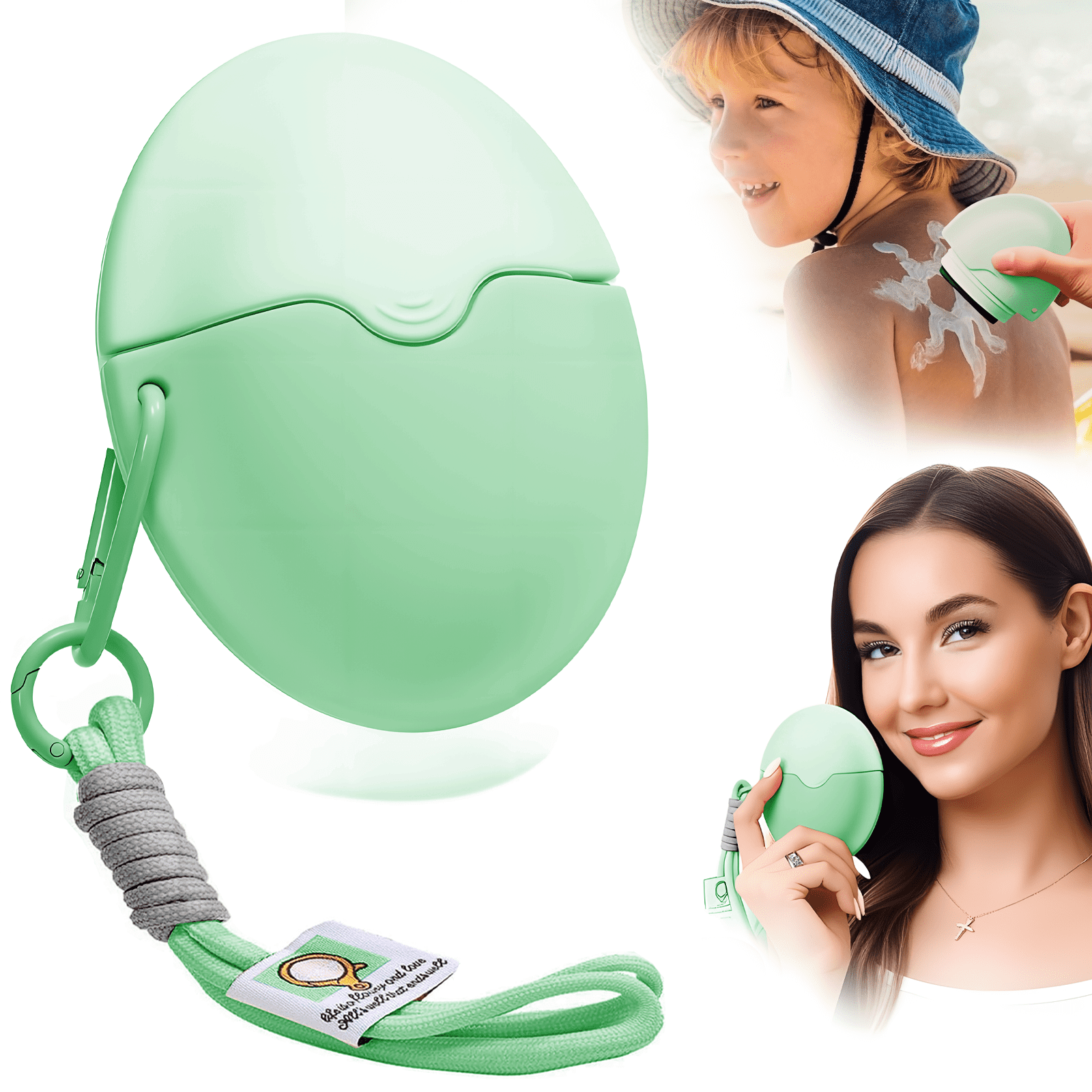 Roll on Sponge , Suncream & Lotion, Sun Screen Applicator for Kids, Adults & Families, Perfect Size for Travel