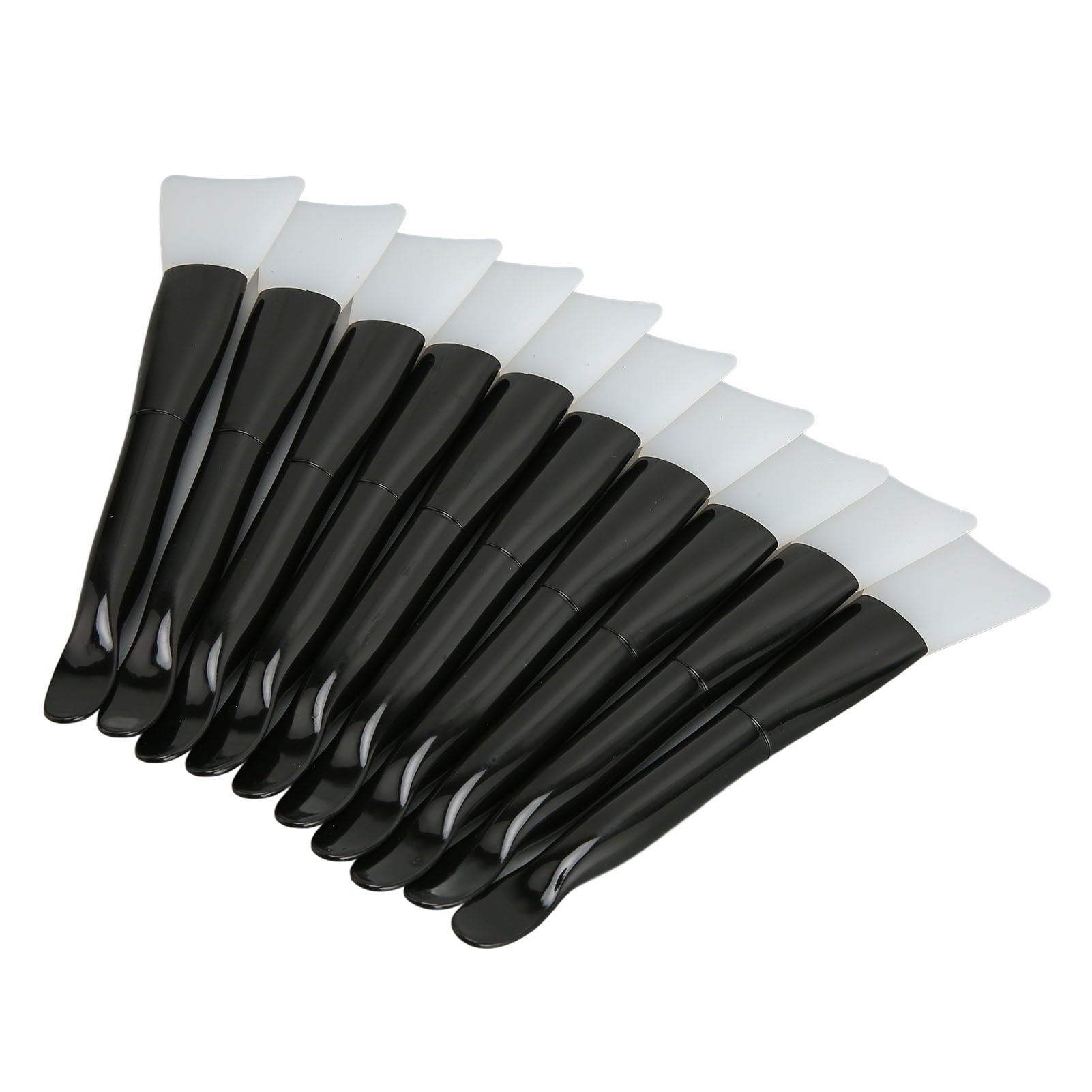 10pcs Silicone Makeup Brush Set, Soft Double Ended Face Cream Applicator Brush for Cosmetic & Facial Mud Mask, Hairle...