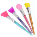 Suodoka 4pcs Silicone Face Mask Brush Set, Professional Facial Mud Mask Applicator and Mixing Brush for Face Care, 7.08 inches / 18.0 cm